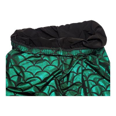 Women's Leggings Metallic Green Scale Print No Brand or Size tags Fits 28