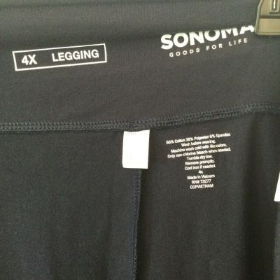 Sonoma Womens Size 4X Navy Blue Stretch Skinny Leg Opening Everyday Legging Pant