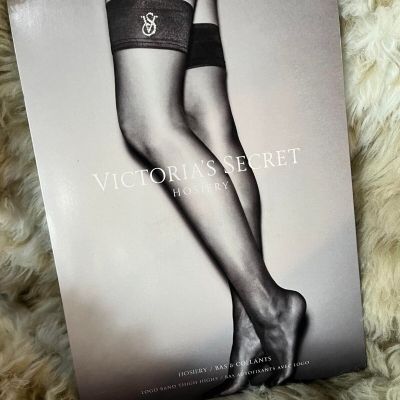 Victoria's Secret Hosiery Logo Band Thigh High Stocking - New