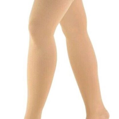 Truform Stockings Thigh High Open Toe Dot Top: 20-30 mmHg M BEIGE (0868BG-M)..53