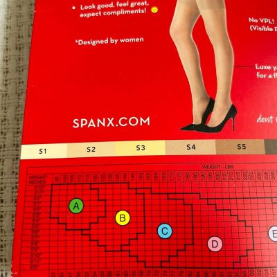 Spanx sheers tights, size B in black