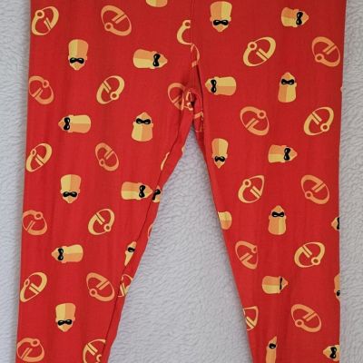 LuLaRoe Womens Disney Legging Pants Size TC2 The Incredibles Sueded NEW