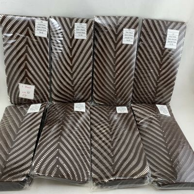8 pair - SAMPLES One Size Fishnet/Openwork tights - Brown Chevron (Lot 8)