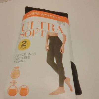 Blissful Benefits by Warner Ultra Soft Fleece Lined Footless Tights SZ S/M