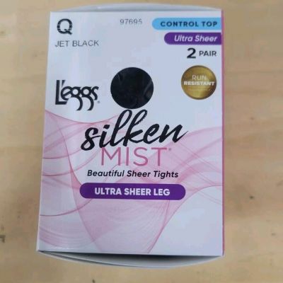 Leggs Silken Mist Pantyhose 2 Pack Size Q