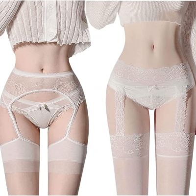 Women Suspender Pantyhose Lace Garter Thigh High Stockings Sexy Fishnet Tights f