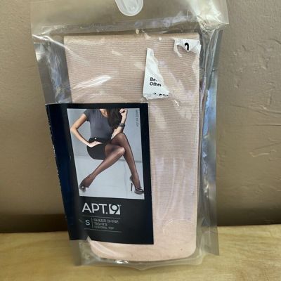 APT. 9 Sheer Shine Control Top Tights Beige Size S