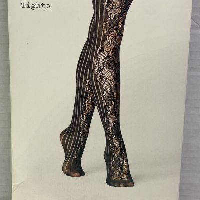 A New Day Sheer Rose Tights Black New Size 1X/2X