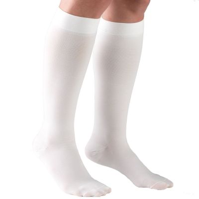Truform Stockings Knee High Closed Toe: 20-30 mmHg M WHITE (8865WH-M)