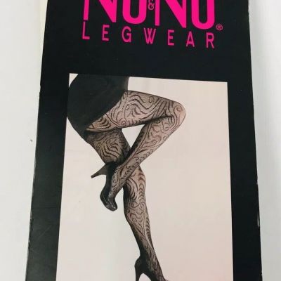 Nu & Nu Legwear Womens Fishnet Lace Tights Black M/L 140-170 lbs Durable Sexy