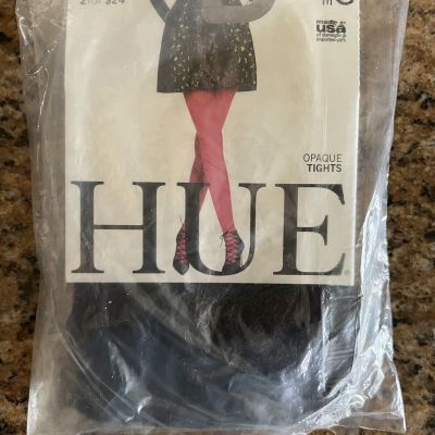 HUE Solid Navy Opaque Tights Womens Size 3 #U4689 ~ 2 Pair New