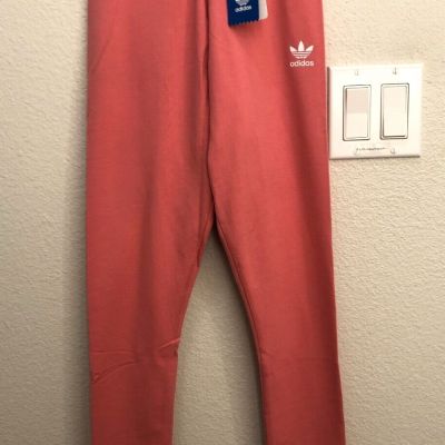 Adidas Originals Womens Tights Color Pink Size 2XS H36801 Mid Rise NWT