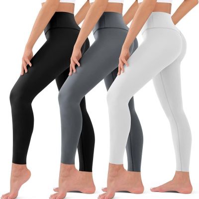 3 Pack High Waisted Womens Leggings, Soft Tummy Control Workout Women Yoga Pants