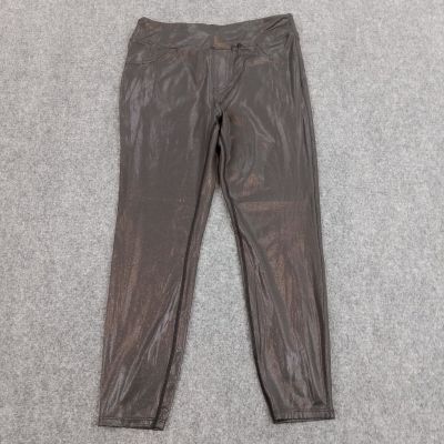 Halara Leggings Womens Large Black Causal Yoga Stretch Comfort Shiny Athleisure