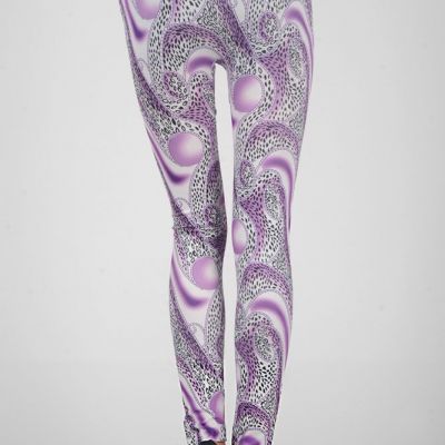 Swirled Purple Footless Leggings 1 Pair OSFM Style # 79065