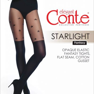 Conte Starlight 60 Den - Fantasy Opaque Women's Tights with a golfs imitate & st