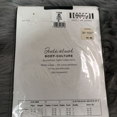 Wolford Tights Individual Body-Culture Size Small Black 11638