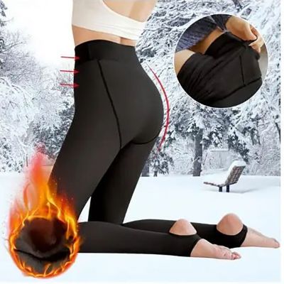 Women Thermal Fleece Lined Thick Pantyhose Stockings Casual Winter Warm Tights