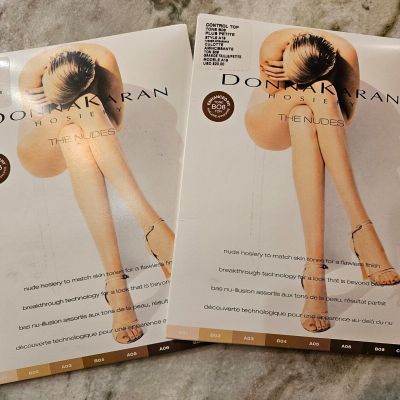 2 Packs Donna Karan Hosiery The Nudes Style A19, Plus Petite - FREE SHIPPING