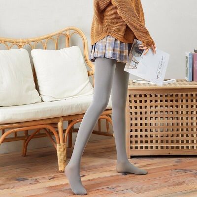 Women's Winter Warm Sexy Opaque Pantyhose Stretch Long  Tights grey small