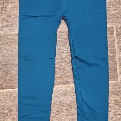 Lebeca women's leggings, free style, teal color,  one size fits small to large