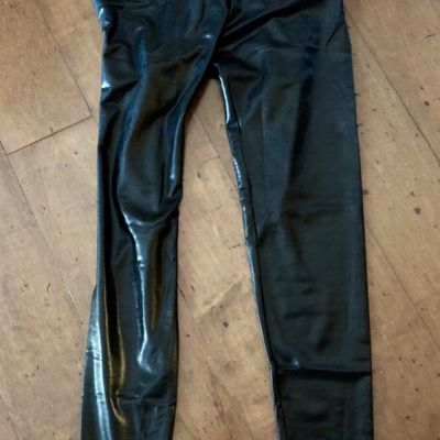 NEW Romeo & Juliet Couture SEXY Edgy Latex Wet Look ZIPPER Leggings NWT M $79
