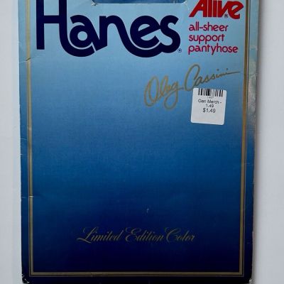 Hanes Alive Support Pantyhose Vintage Unopened Size B Sheer Dusty 'Blue' color