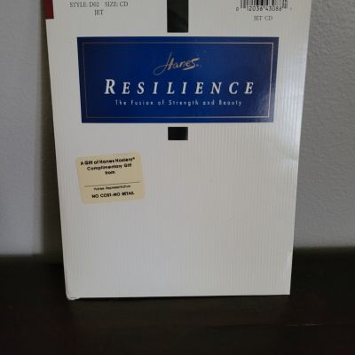 Vintage Hanes Resilience Strong & Sheer Enhanced Toe Style D02 Size CD Jet