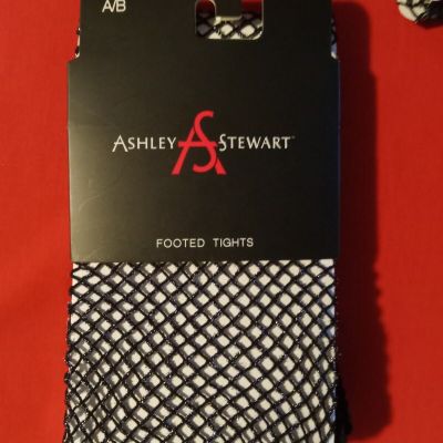 Ashley Stewart Plus Size Fishnet Footed Tights New in Package  Size A/B