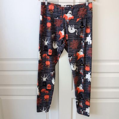French Laundry Women's Plus Gray Halloween Leggings Size 1X