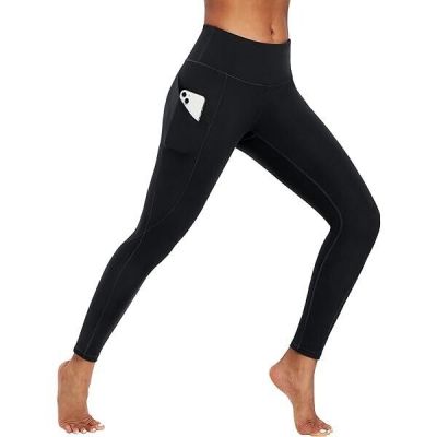 espidoo Women's High Waisted Yoga Pants, Tummy Control Workout Pants size Small