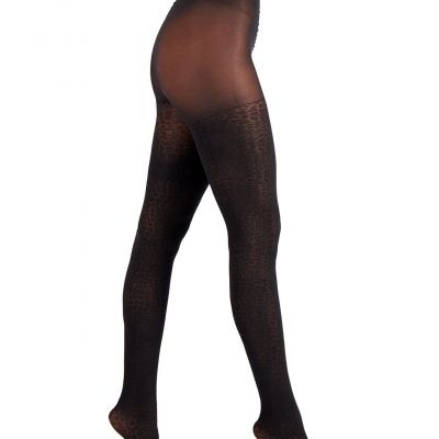 Women's INC International Concepts Crocodile Print Tights Size Med/Large Black