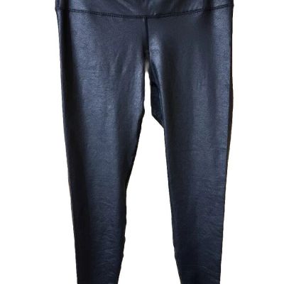 Unbranded Curvy Faux Leather Black Leggings Size 1X Pleather