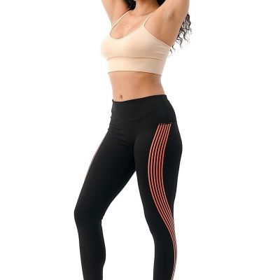 WOMEN'S YOGA CROPPED LEGGINGS STRETCH SKINNY ACTIVEWEAR WORKOUT STRIPED PANTS