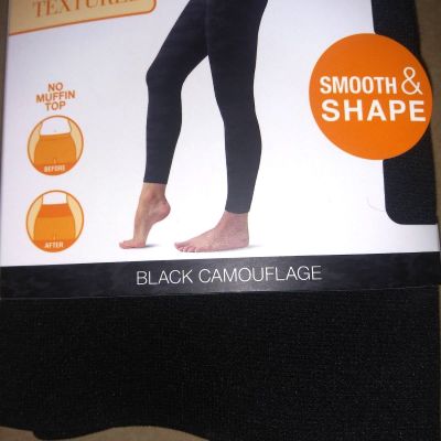 BLISSFUL BENEFITS NO MUFFIN TOP FOOTLESS XS BLACK Seamless Leggings