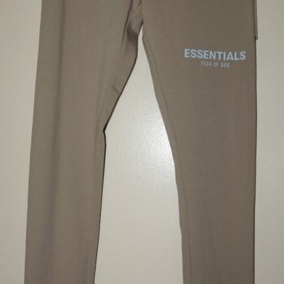 FEAR OF GOD ESSENTIALS Leggings Harvest Brown Black Band SIZE XS Women's