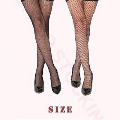 SOUTHRO 2 Pairs Women’s Fishnets Thigh High Stockings Tights Socks With Lace ...