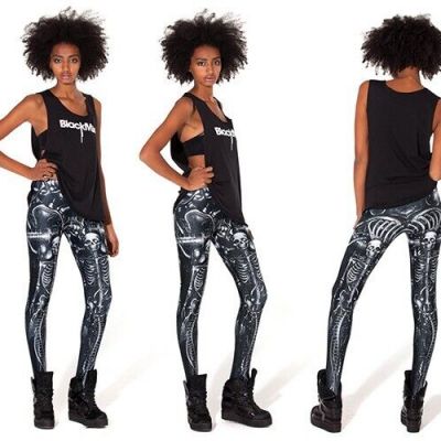 RARE New Genuine BlackMilk Skeleton Mermaid Leggings M Shichigoro-Shingo HTF