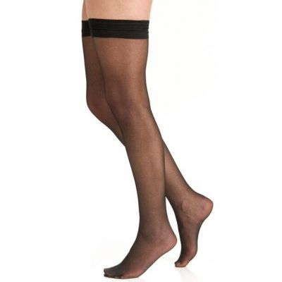 Berkshire Sheer All Day Thigh High Stockings Style 1590 Size A-B Fantasy Black