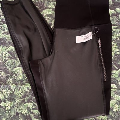 Old Navy Pants Women Medium Petite Blend Faux Leather Casual  Legging