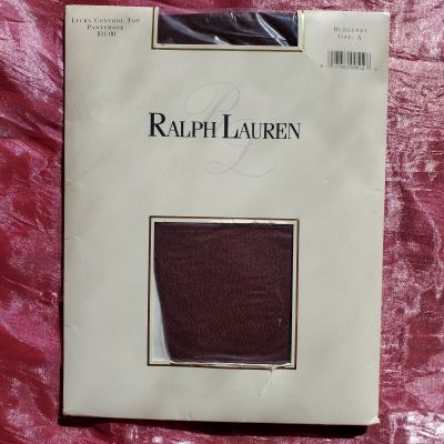 New Ralph Lauren Tights Burgundy LRL Size A 90-120 lbs Control Top