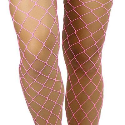 ToBeInStyle Women’s Bright and Vibrant Fishnet Thigh High Stockings