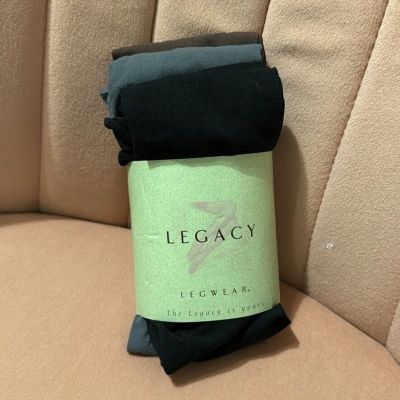 QVC Legacy Leg Wear Black/GreyFlannel/Chocolate Colored Essential Tights