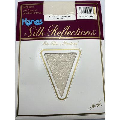 HANES Silk Reflections Control Top Pantyhose #717 Size AB PEARL