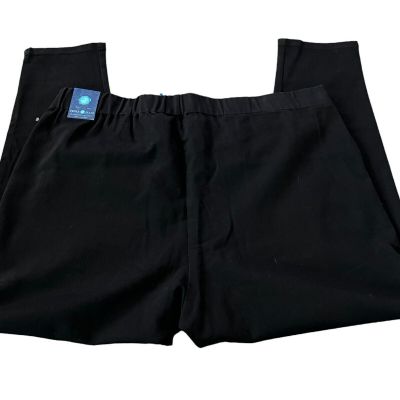 Soft Surroundings Triple S Jeans Womens Black Pants Elastic Waist Solid Size 3X