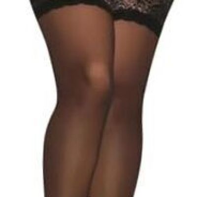 Black Thigh High Stockings for Women – Lace Top Sexy Thigh Highs Pantyhose,