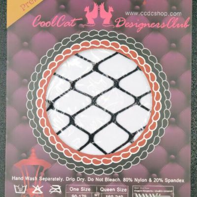 New Queen Size CCDC Black Seamless Fence Net Fishnet Stocking CFP2002Q