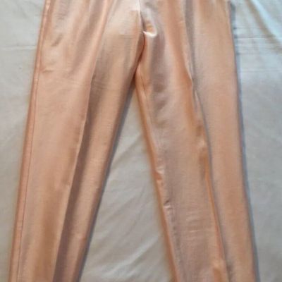 AZ.U.R Pink Shiny Stretchy Pleated Side ZIP Small Fit Stirrup Pants Leggings