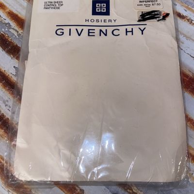 Givenchy Ultra Sheer Control Top Leg Hosiery Nylons Size A NEW 1997 Off White