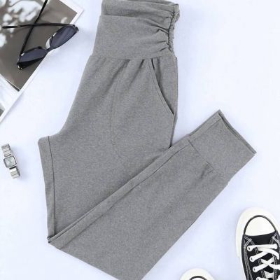 Dear Lover High Waist Pleated With Pockets Stretchy Leggings Pants for Women